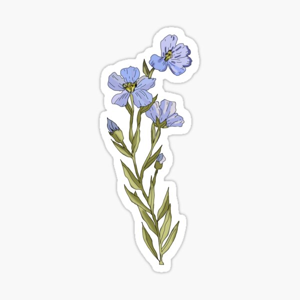 Vista previa del artículo con la obra «Flor silvestre de lino», diseñado y vendido por aracelisechrist.