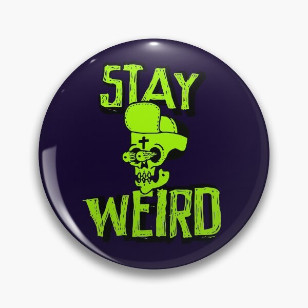 Item preview, Crazy Stay Weird Skull Illustration designed and sold by RAWWR.