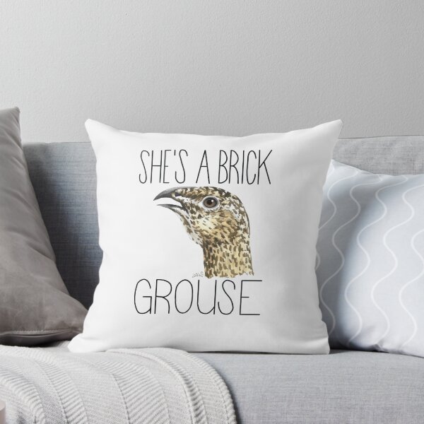 Item preview, She's a Brick Grouse (Greater Sage Grouse) designed and sold by LauraWolfArtist.