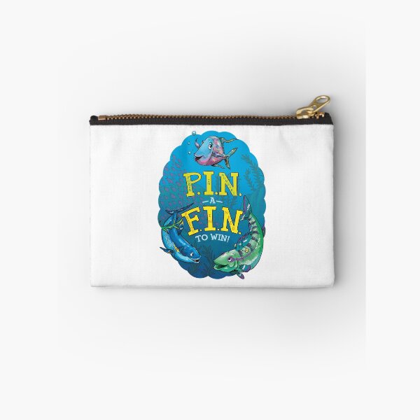 Item preview, The Adventures of Finley and Cisco PIN A FIN TO WIN with Characters Finley, Cisco and Camie designed and sold by EmOceanApparel.