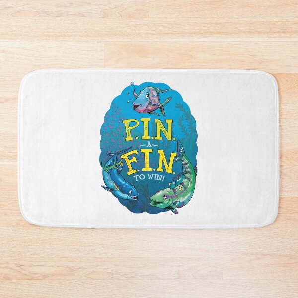 Item preview, The Adventures of Finley and Cisco PIN A FIN TO WIN with Characters Finley, Cisco and Camie designed and sold by EmOceanApparel.