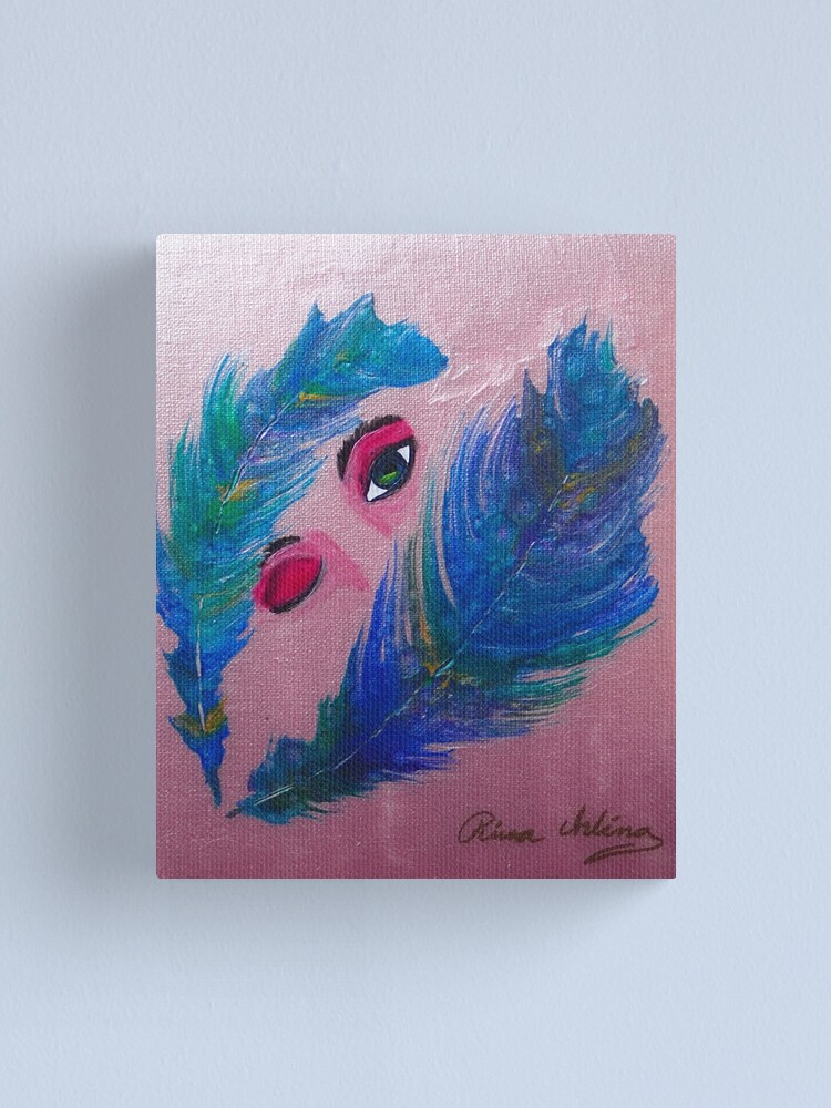 Thumbnail 1 of 3, Canvas Print, Feathers designed and sold by RinaArling.