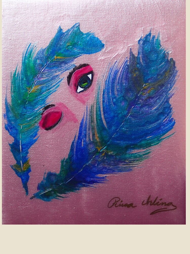 Thumbnail 4 of 4, Relaxed T-Shirt, Feathers designed and sold by RinaArling.