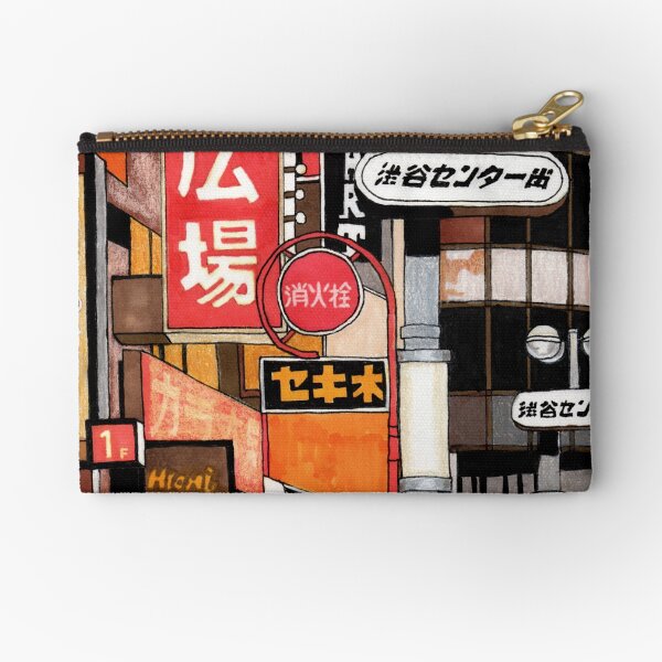 Tokyo Street Signs Zipper Pouch