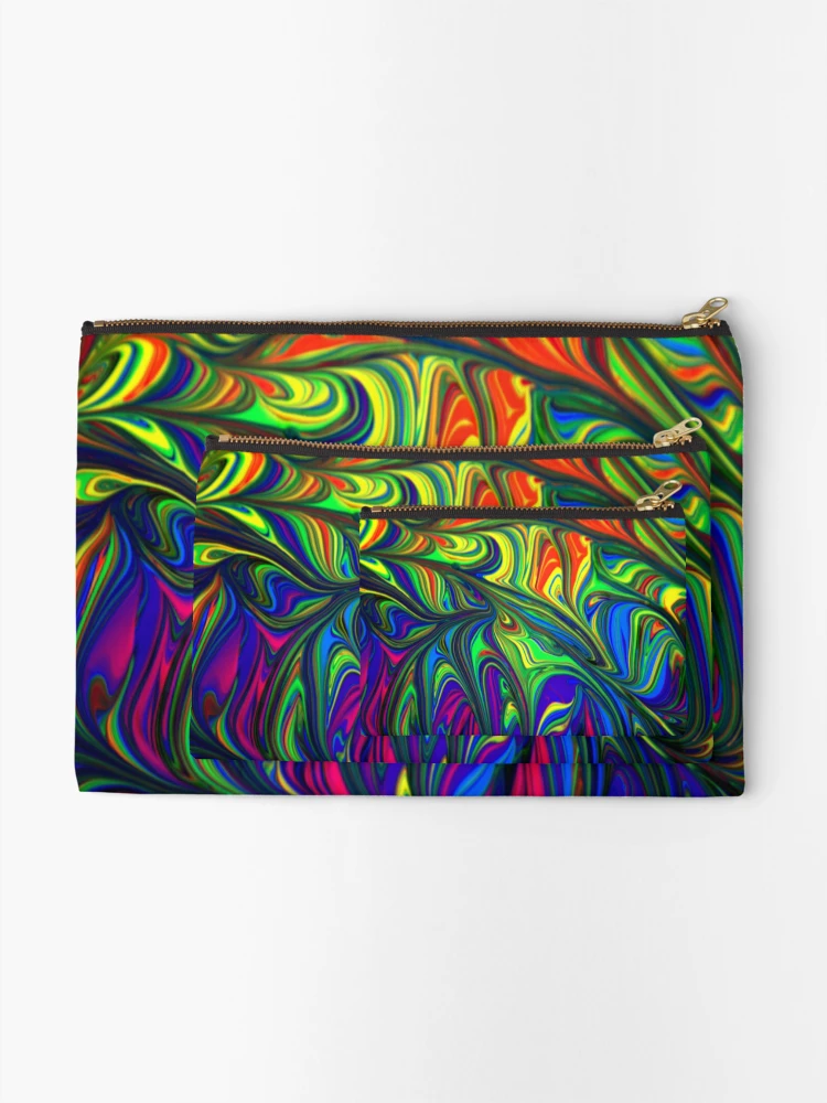 Thumbnail 2 of 4, Zipper Pouch, One Seriously Pretty Trippy Print designed and sold by RocketshSD.
