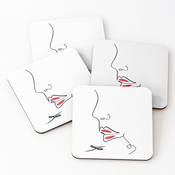 Item preview, Simple Face lines Cute Red Lips  designed and sold by Sweet-A-Dsignz.