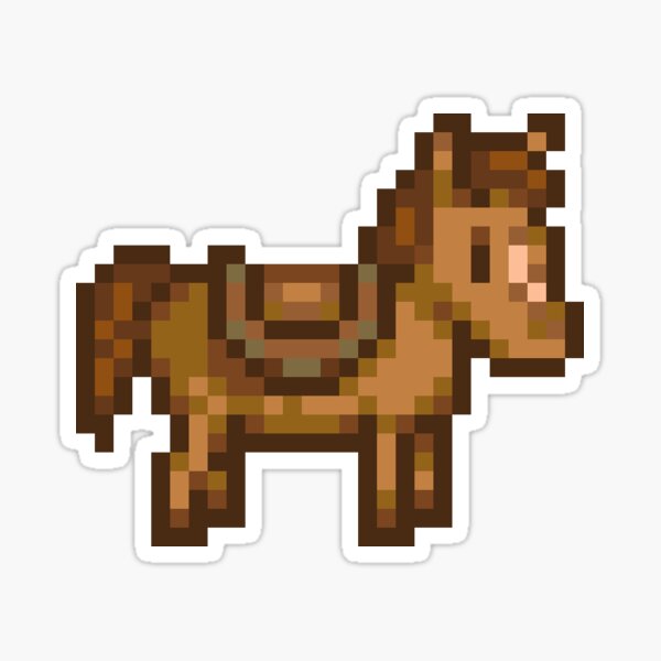 Aperçu de l'œuvre Pixel Art Cheval Stardew Valley créée et vendue par bleachonthbeach.