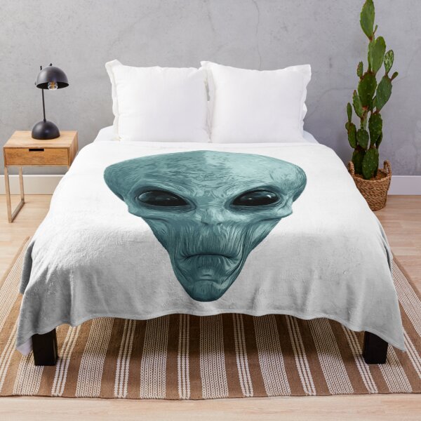 Item preview, Alien Ufo Portrait grey green designed and sold by PeterADesign.