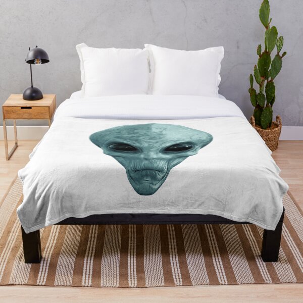 Item preview, Alien Ufo Portrait gris verde designed and sold by PeterADesign.