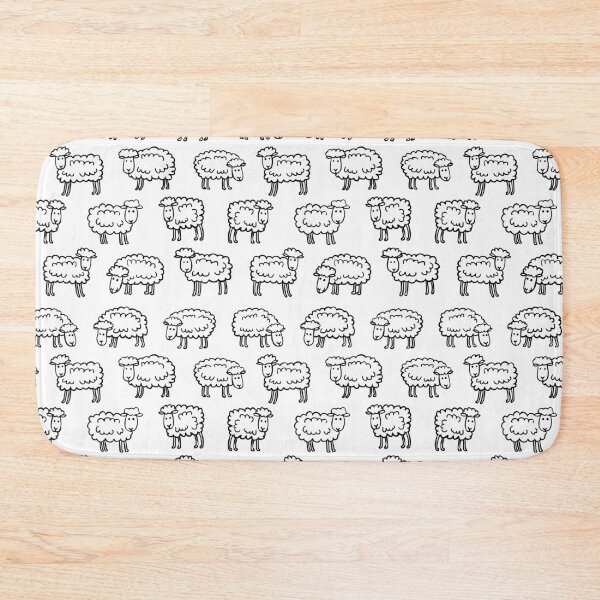 Item preview, Sheep Pattern - Black and White designed and sold by Artberry.