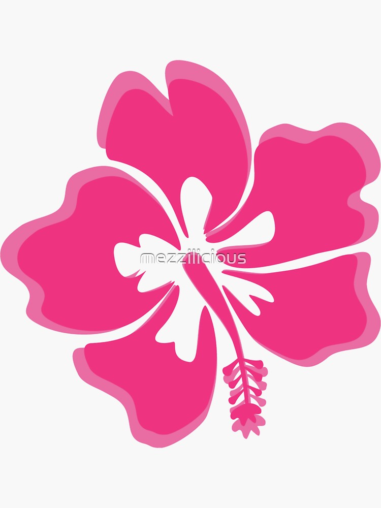 Tropical Hawaii Hibiscus Surf Flower  #35896 bw 2 x Vinyl Stickers 10cm 