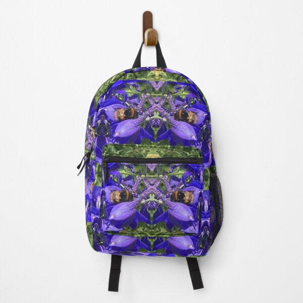 Item preview, Summertime Bumblebees in the Deep Delphinium Indigo Blue designed and sold by RoseAromas.