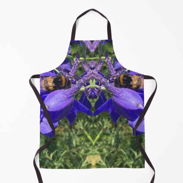 Item preview, Summertime Bumblebees in the Deep Delphinium Indigo Blue designed and sold by RoseAromas.