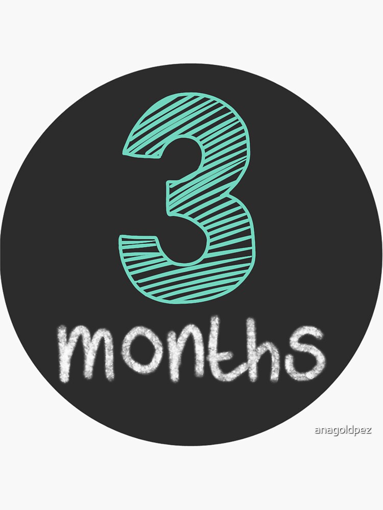 “3 Months Baby Milestones” Sticker for Sale by anagoldpez | Redbubble