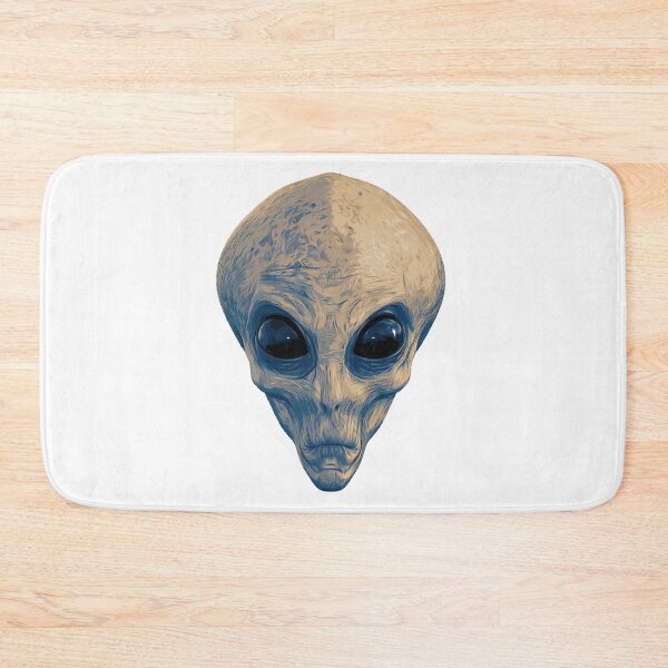 Item preview, Alien Ufo Portrait beige blue for alien lover designed and sold by PeterADesign.