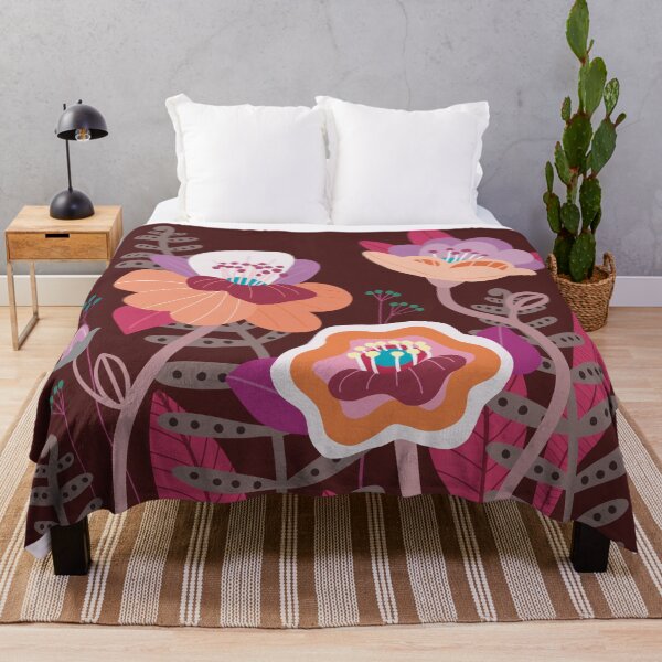 Item preview, Pink orange and purple wild flowers designed and sold by DCamille.