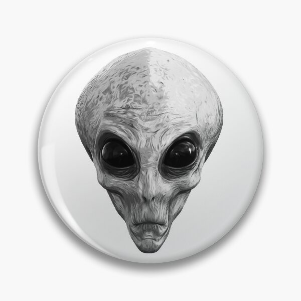 Item preview, Alien Ufo Portrait black and white designed and sold by PeterADesign.