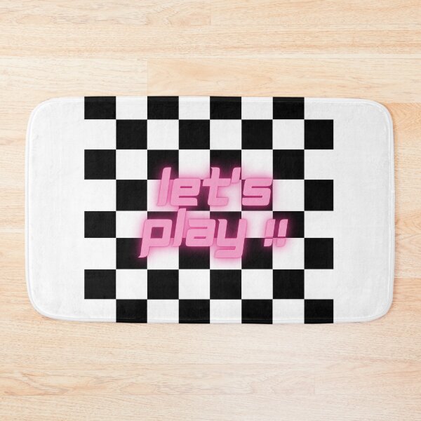 Item preview, Let's play !! pink neon on chess board designed and sold by Dhiak.