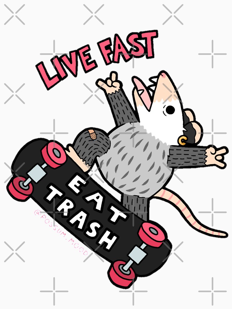 Thumbnail 7 of 7, Classic T-Shirt, Live Fast Eat Trash designed and sold by possum-mood.