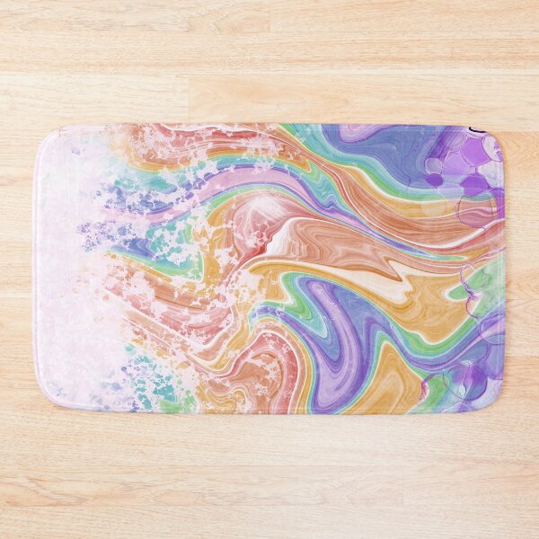 Item preview, Melting Rainbow, digital fluid pour with cells designed and sold by MayGreenAbgrall.