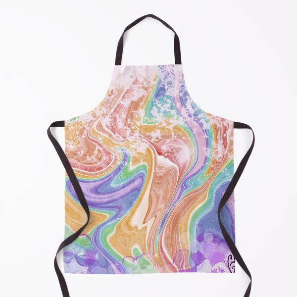 Item preview, Melting Rainbow, digital fluid pour with cells designed and sold by MayGreenAbgrall.