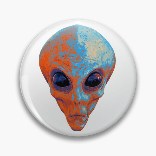 Item preview, Alien Ufo Portrait teal and orange designed and sold by PeterADesign.