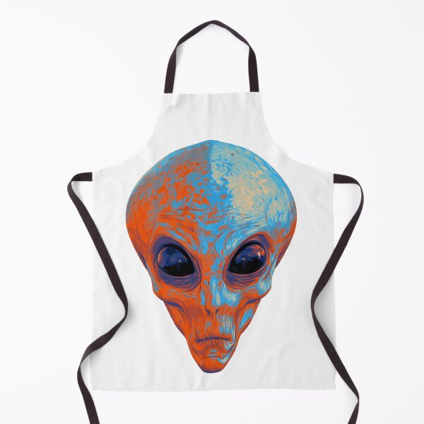 Item preview, Alien Ufo Portrait teal and orange designed and sold by PeterADesign.