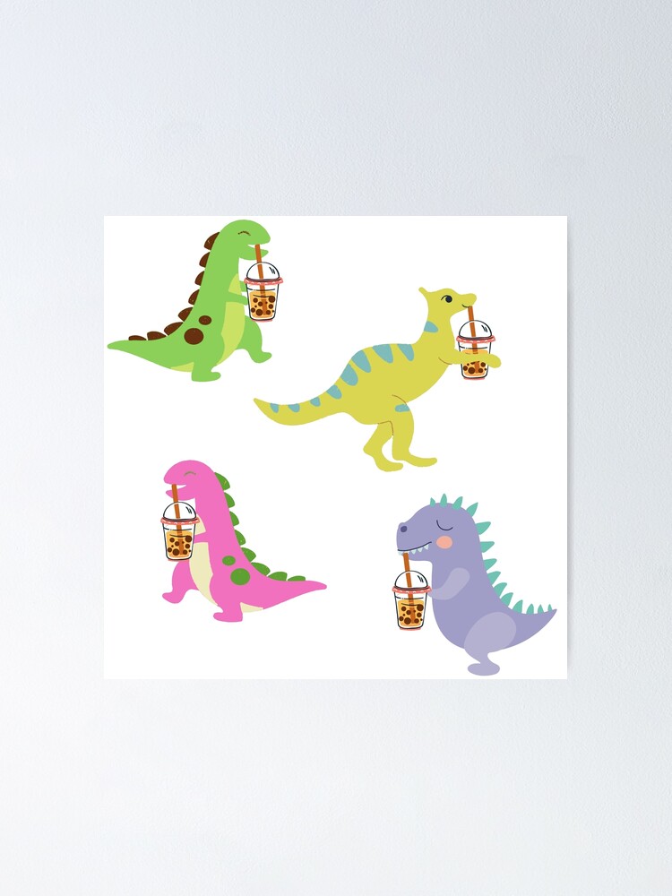 Boba Tea Dino Multi Pack" Poster for Sale by EdenLiving | Redbubble