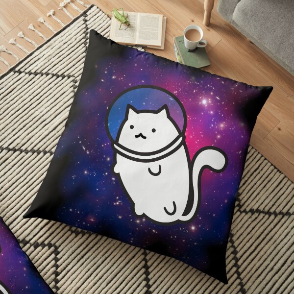 Fat Cat in Space 1 Floor Pillow