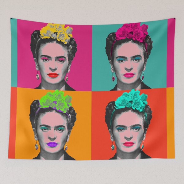 Item preview, Frida Khalo "pop" portrait like in Andy Warhol paint! - colorful - digital paint by Iona Art Digital designed and sold by IonaArtDigital.
