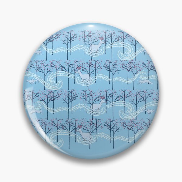 Item preview, Snowy Animals in a Blue Forest-- Pattern designed and sold by MikaylaKB.