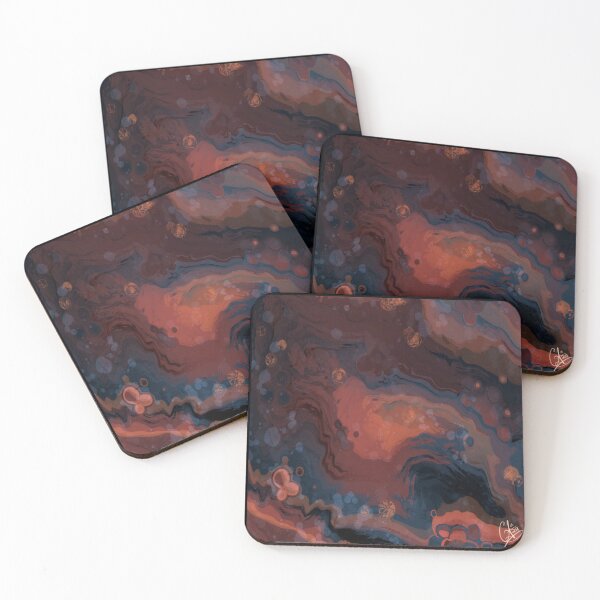 Item preview, Dusk, digital fluid pour with cells designed and sold by MayGreenAbgrall.