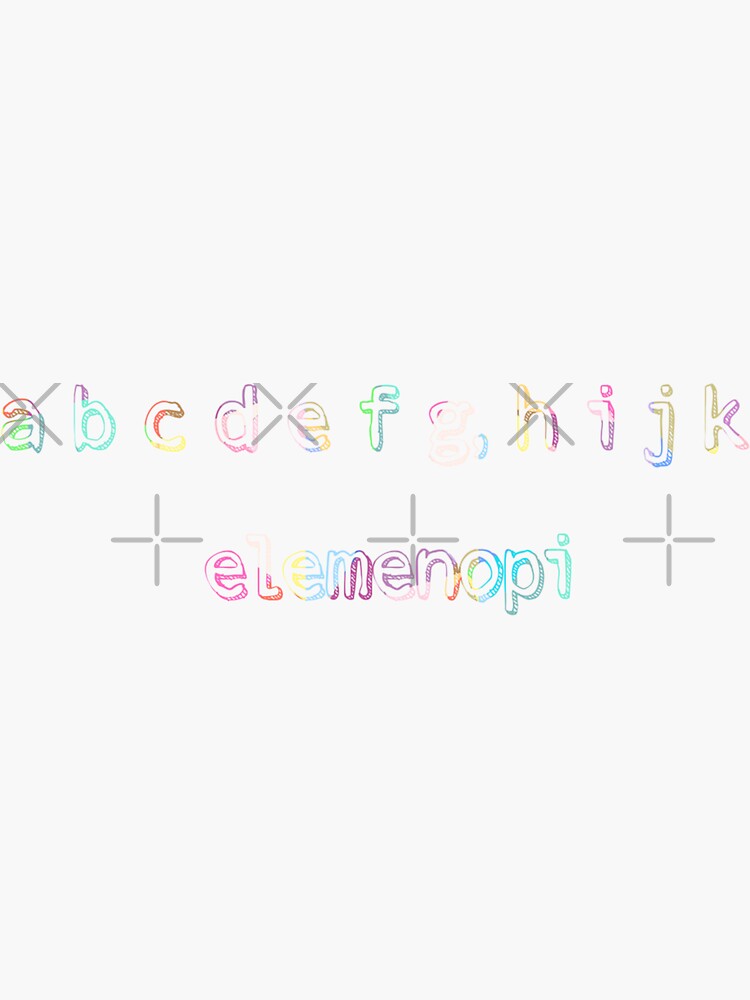 abcdefg alphabet | Sticker