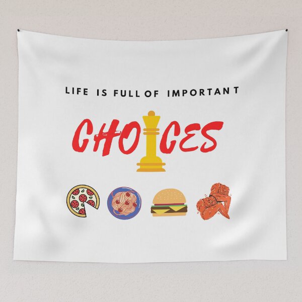 Item preview, Life is full of Important Choices Chess Food Edition designed and sold by eucagarland.