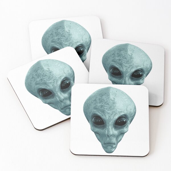 Item preview, Alien Ufo Portrait grey green designed and sold by PeterADesign.