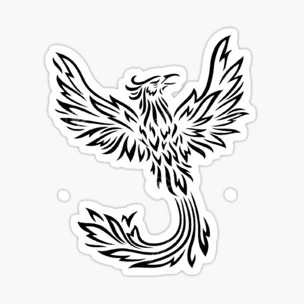 Phoenix Tattoo Sticker By Ddack Redbubble Phoenix Tattoo Sticker By Ddack Redbubble