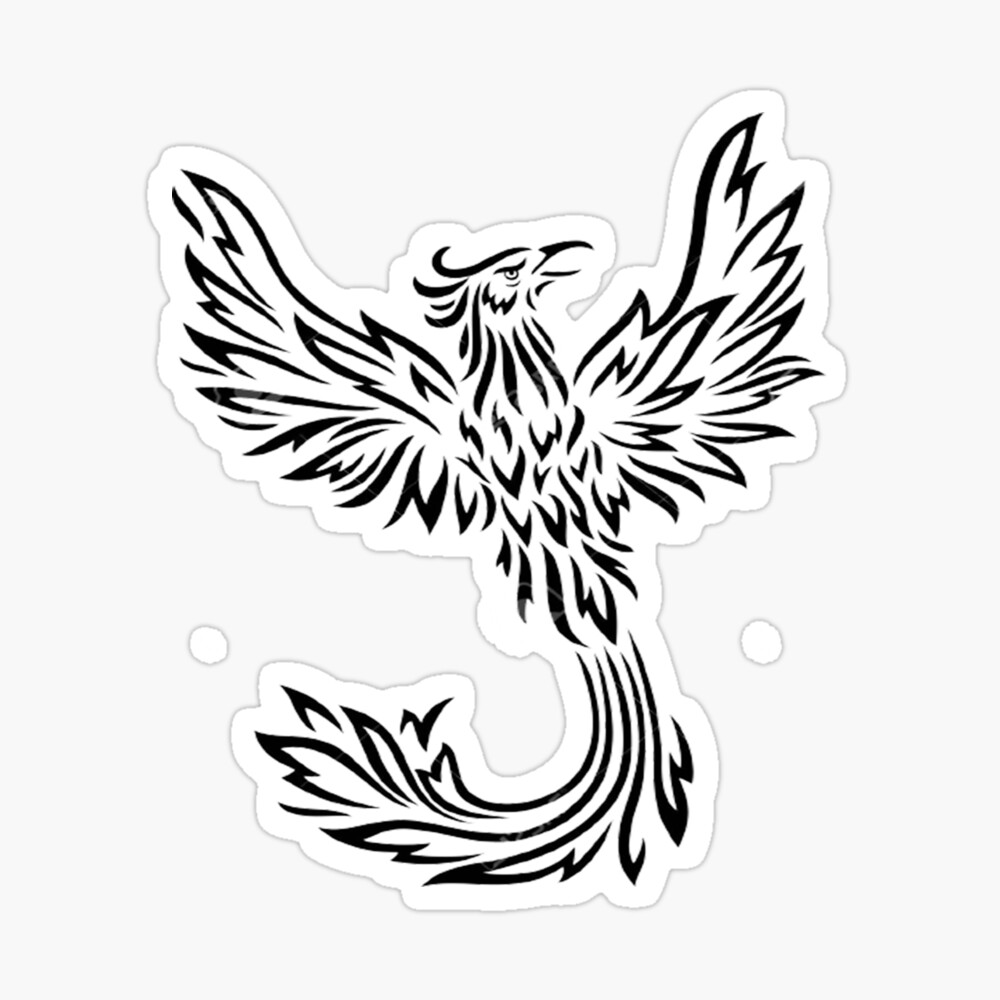 Premium Vector | Vector phoenix tattoo a symbol of rebirth and renewal