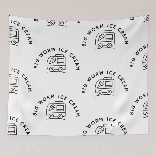 Item preview, Big Worm Ice Cream designed and sold by WorldPrintTees.