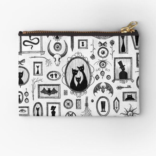 Goth Gallery Wall Pattern Zipper Pouch