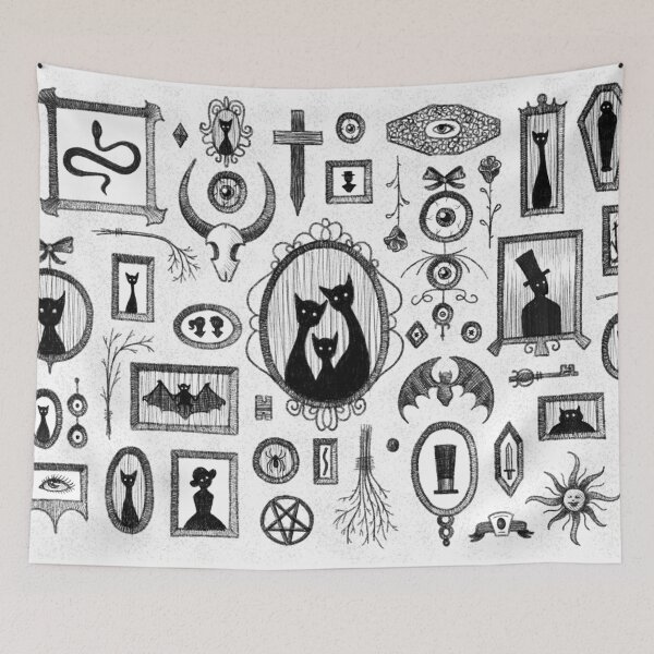 Item preview, Goth Gallery Wall Pattern designed and sold by Crooked & Beautiful .