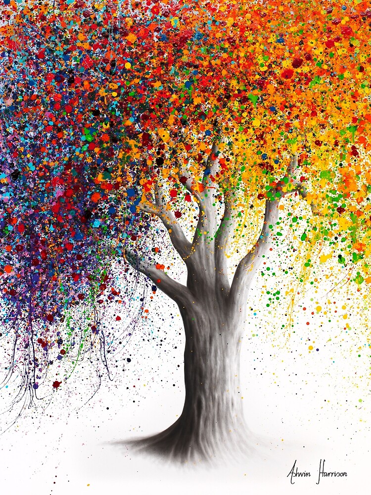 Rainbow Soul Tree Canvas Art Print by Ashvin Harrison