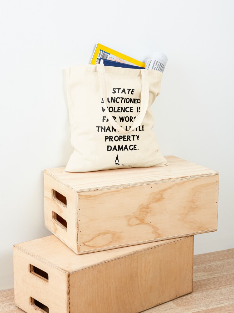 Alternate view of acab | state sanctioned violence is far worse than a little property damage Tote Bag