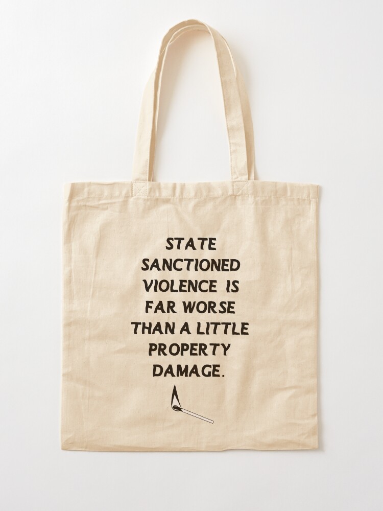 Alternate view of acab | state sanctioned violence is far worse than a little property damage Tote Bag