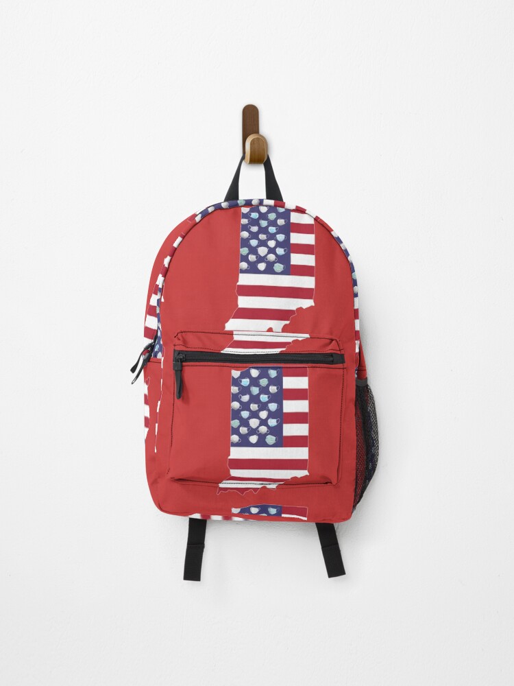Thumbnail 1 of 3, Backpack, Indiana - IN State Map designed and sold by FeiAlexander.