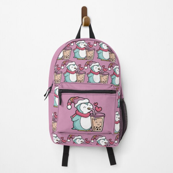 Vista previa del artículo con la obra «Bubble Tea - Cute Kawaii Penguin Sipping Boba Tea Drink», diseñado y vendido por BobaTeaMe.