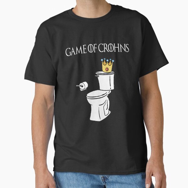 Vista previa del artículo con la obra «Juego de Crohn - Crohn Awareness and IBS Funny», diseñado y vendido por Sarko-Clothing.