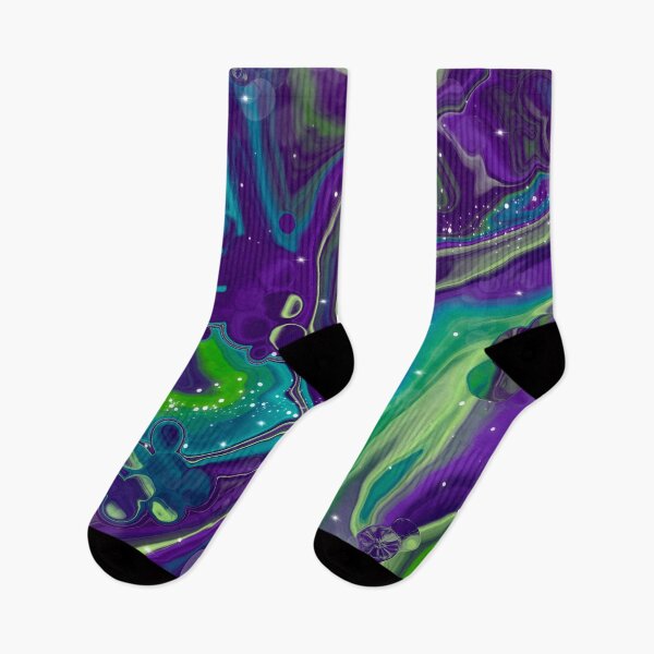 Item preview, Aurora, digital fluid pour with cells designed and sold by MayGreenAbgrall.