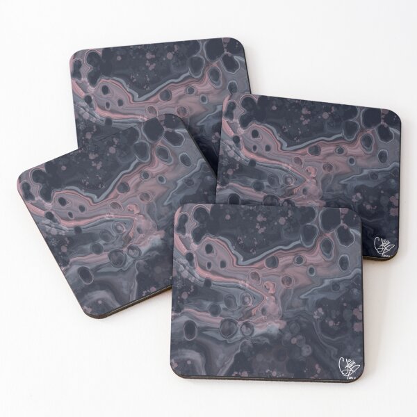 Item preview, Black Pearl, digital fluid art with cells designed and sold by MayGreenAbgrall.