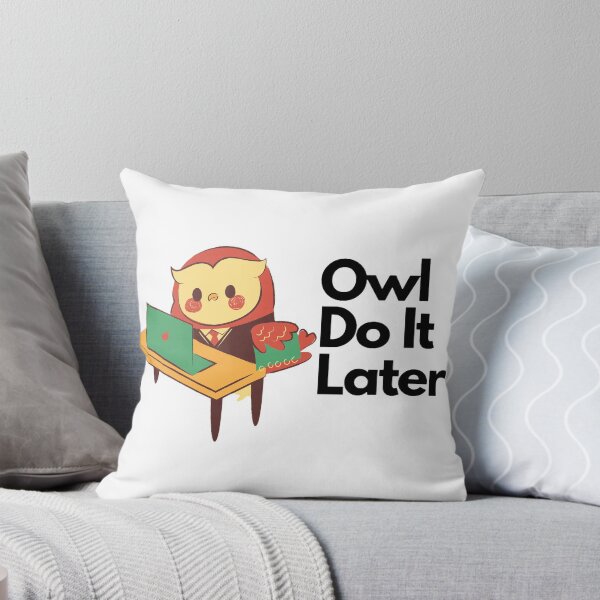 Item preview, owl do it later designed and sold by JocelynCrafts.