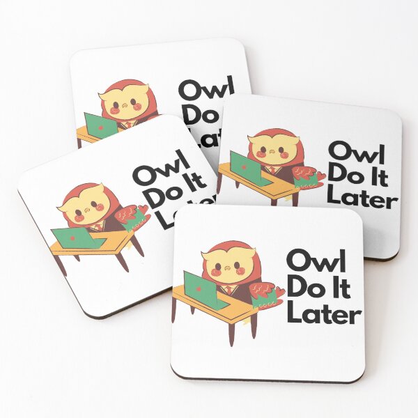 Item preview, owl do it later designed and sold by JocelynCrafts.